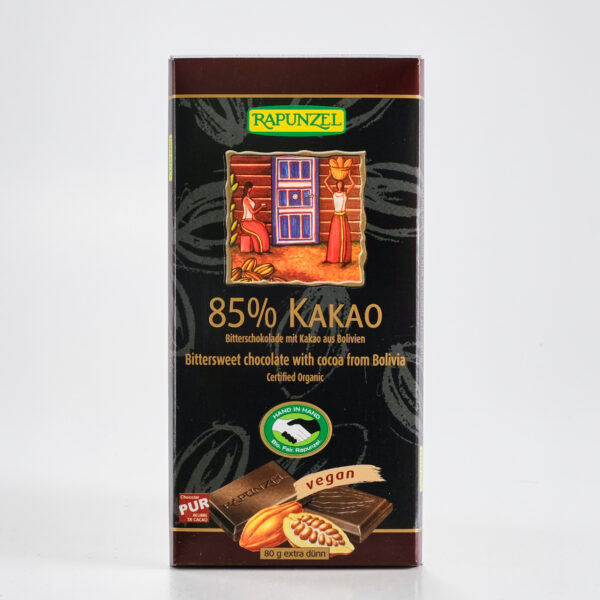 Mõrušokolaad 85% kakaod 80g Rapunzel